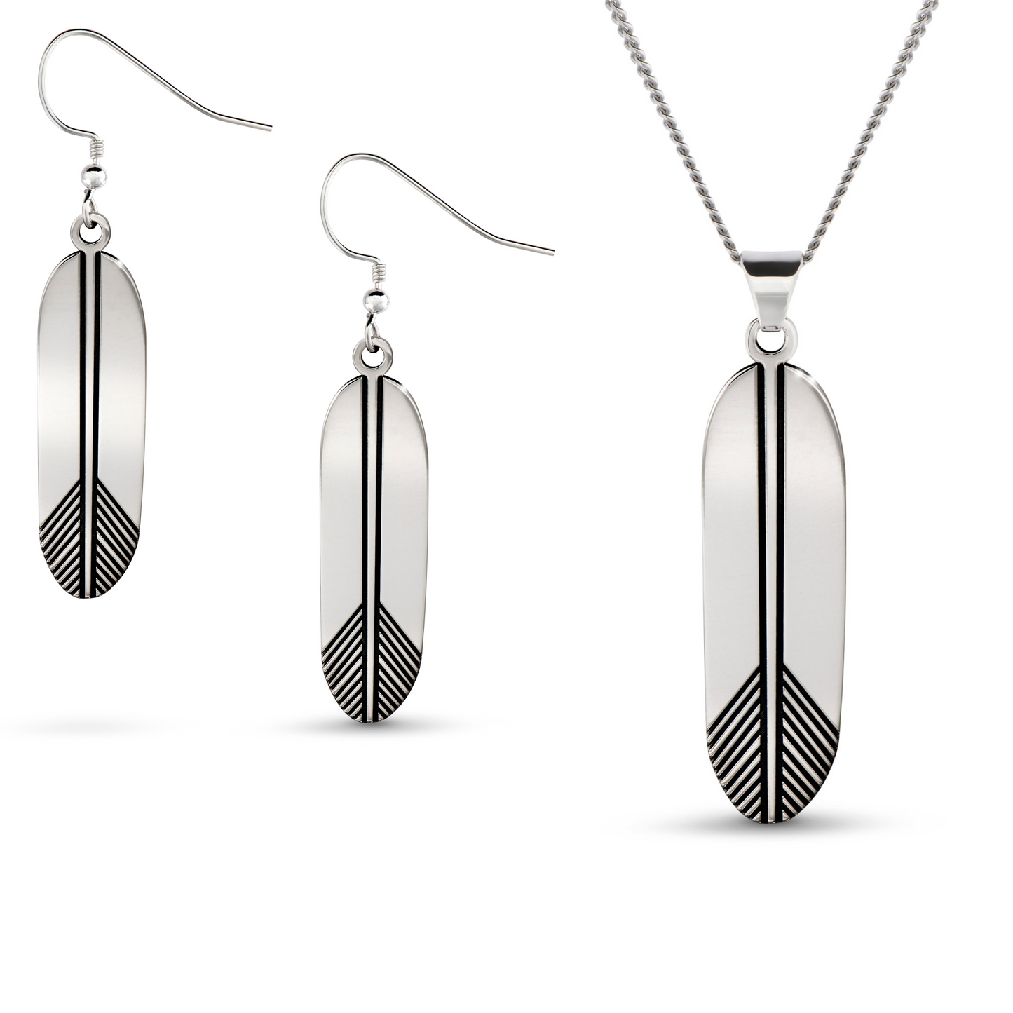 SILVER FEATHER SET Spiritual Journey + Honour