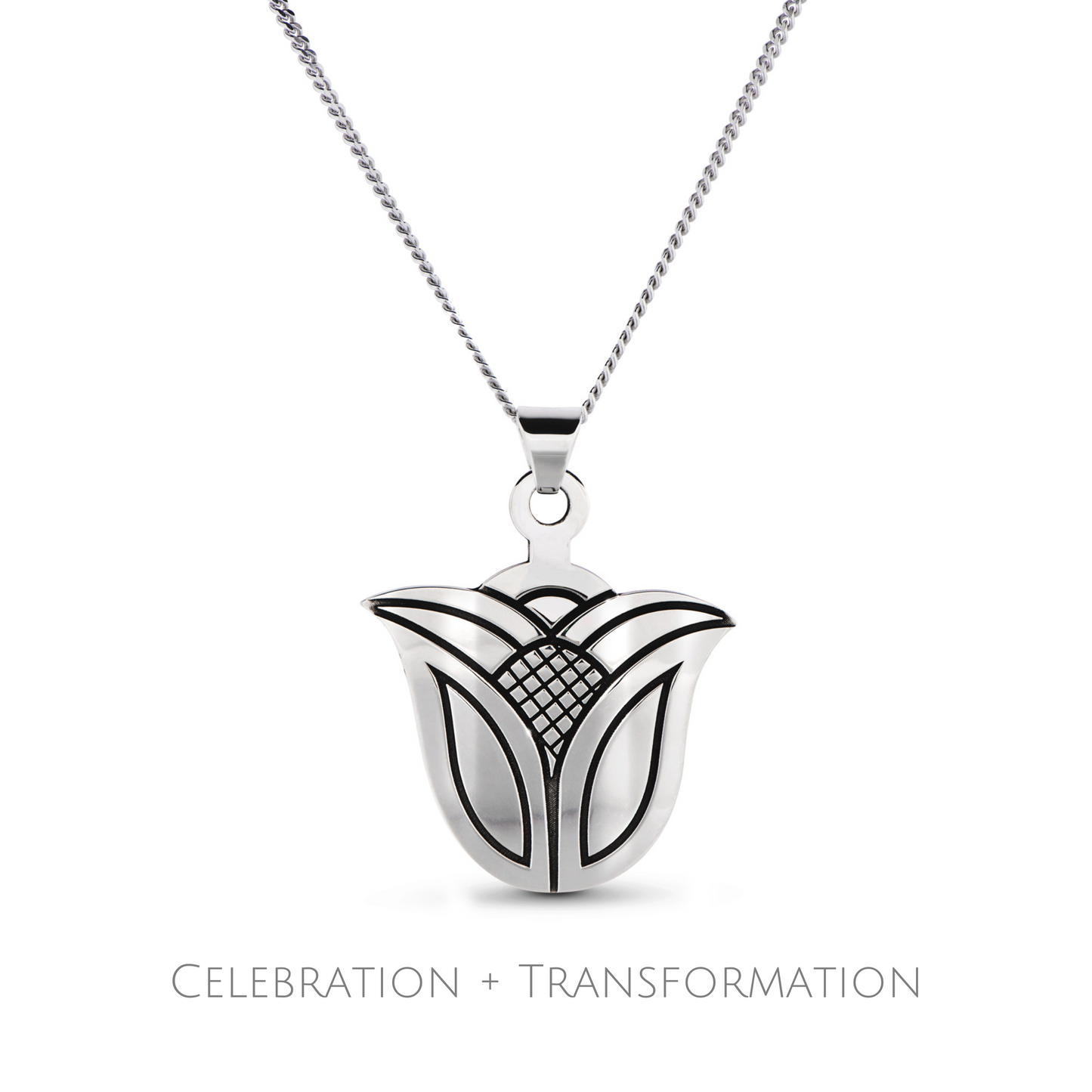 SILVER ROSEBUD NECKLACE Celebration + Transformation