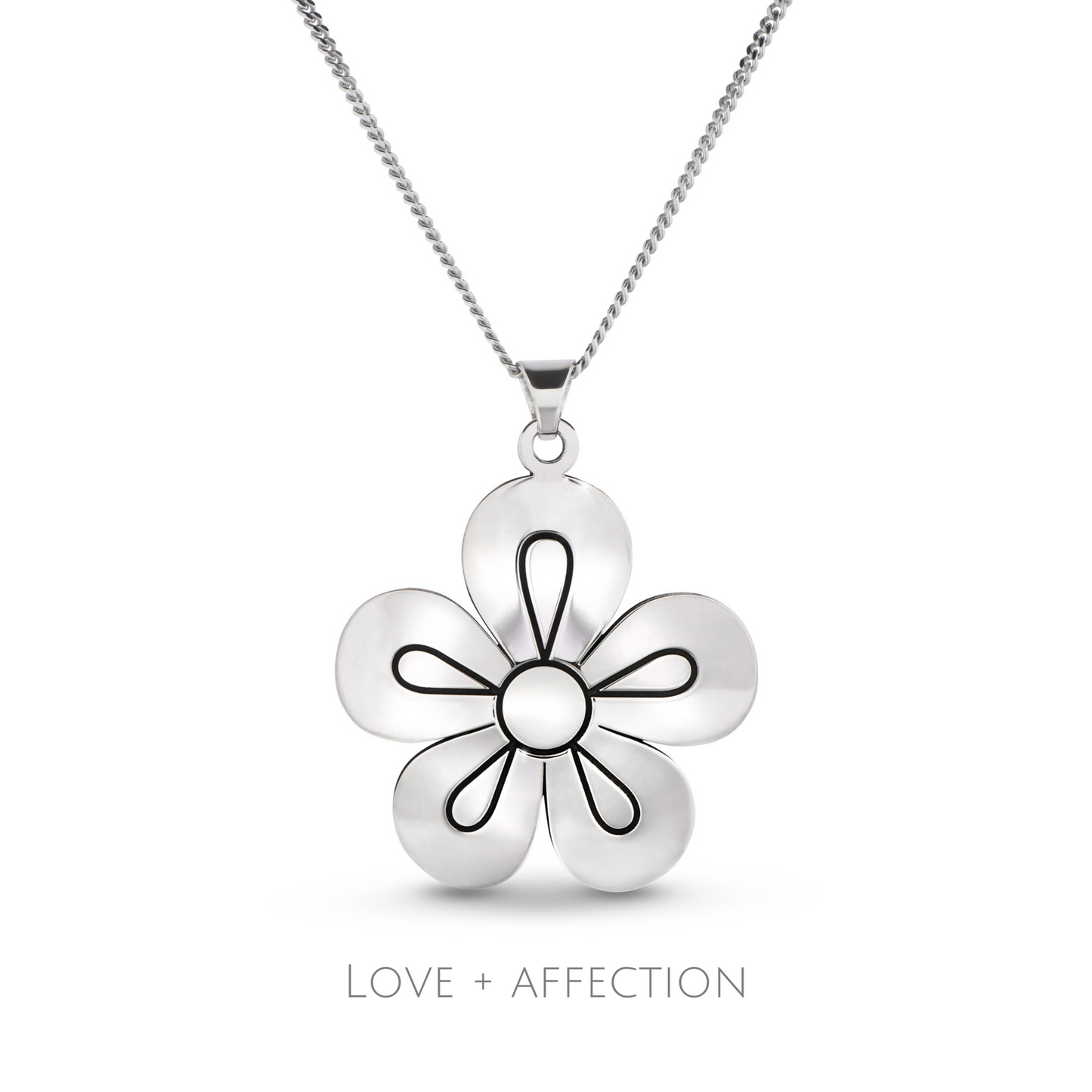 SILVER ROSETTE PENDANT Love + Affection