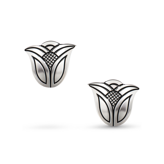 SILVER ROSEBUD EARRINGS Celebration + Transformation