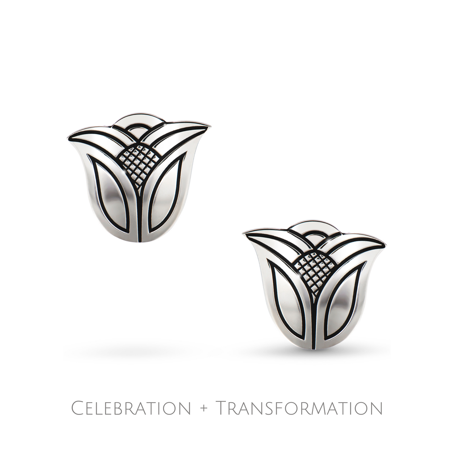 SILVER ROSEBUD EARRINGS Celebration + Transformation