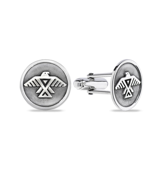 SILVER THUNDERBIRD CUFFLINKS Strength + Protection