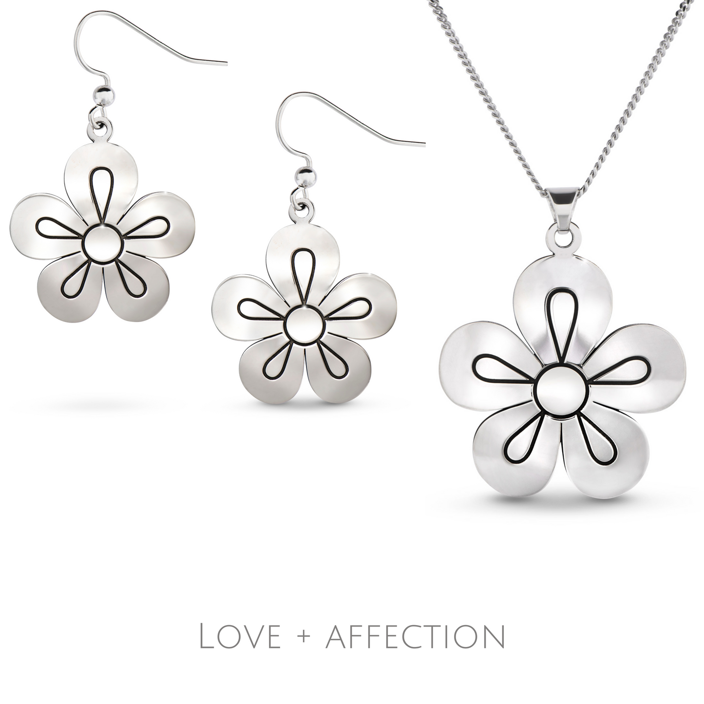 SILVER ROSETTE SET Love + Affection