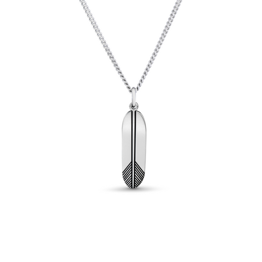 *Mini* SILVER FEATHER NECKLACE Spiritual Journey + Honour